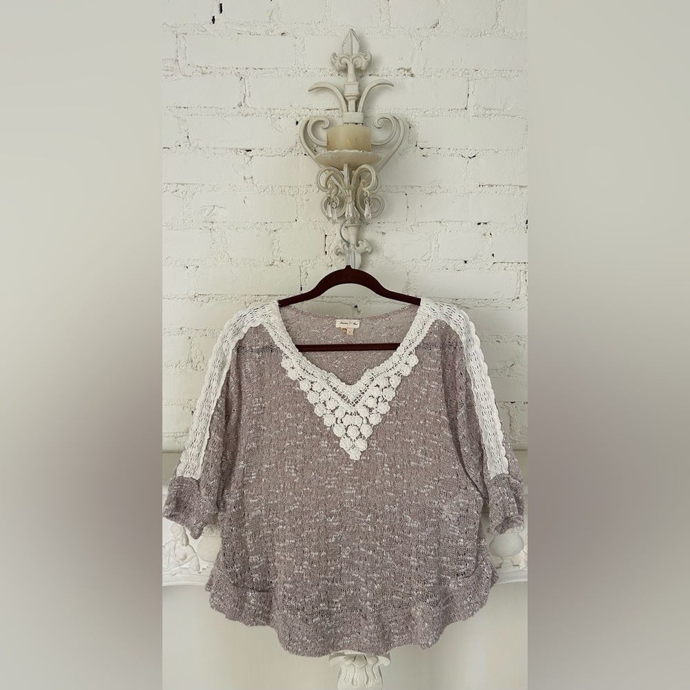 Meadow Rue Crochet Sweater 
Size Small